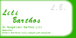 lili barthos business card